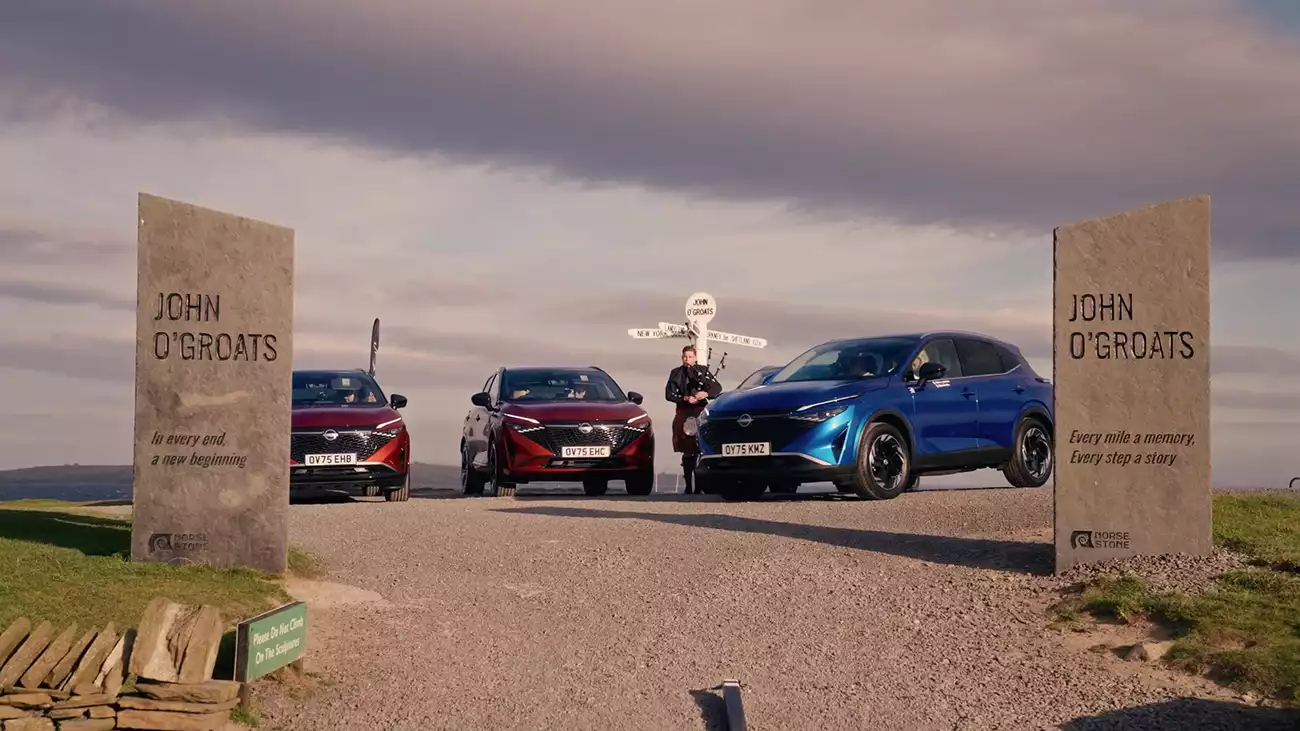 Redefining Roadtrips: Qashqai with new e-POWER's 1,500km Trailblazing Trip from John O'Groats to Land's End
